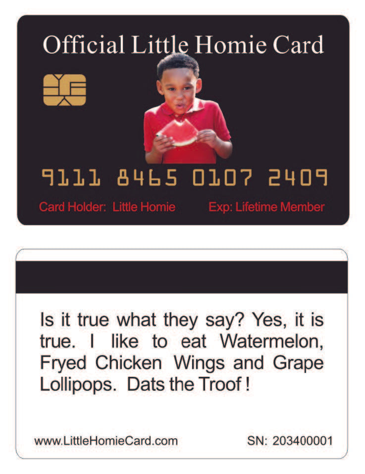 Official Little Homie Card™  (4 PACK) Free Shipping.