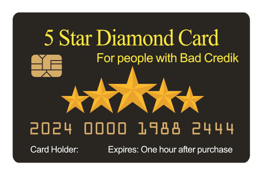 Official 5 Star Diamond Card™ (8 PACK) Free Shipping.