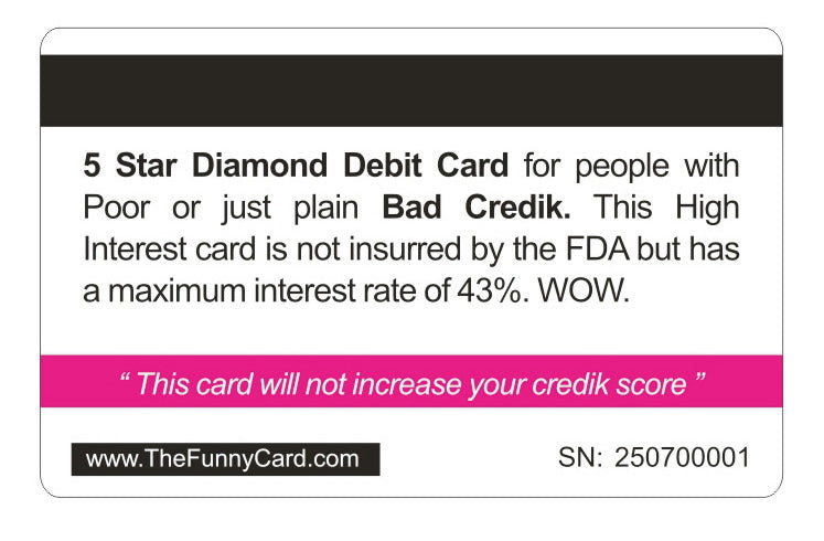 Official 5 Star Diamond Card™ (8 PACK) Free Shipping.