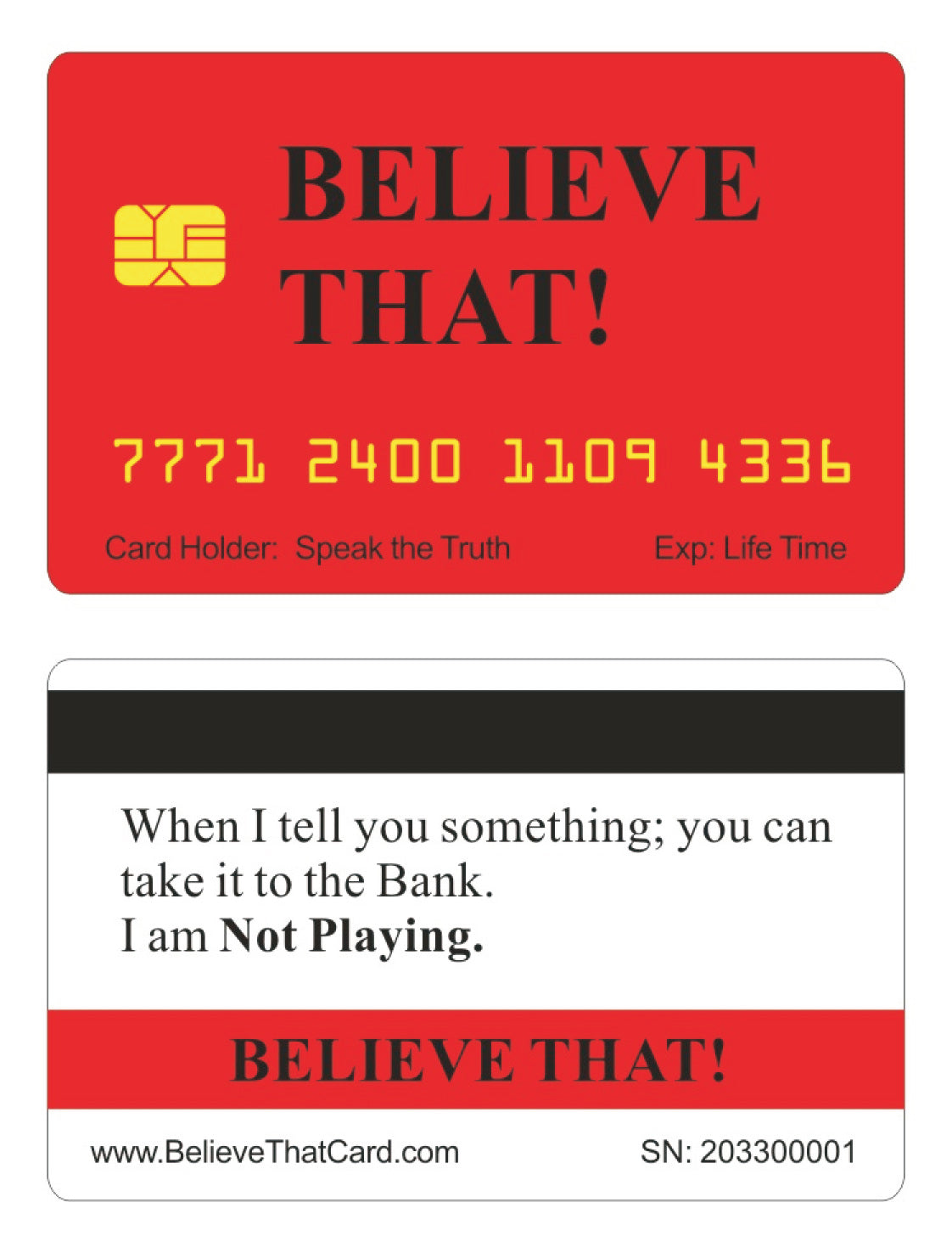 Official Believe That Card™ (8 PACK) Free Shipping..