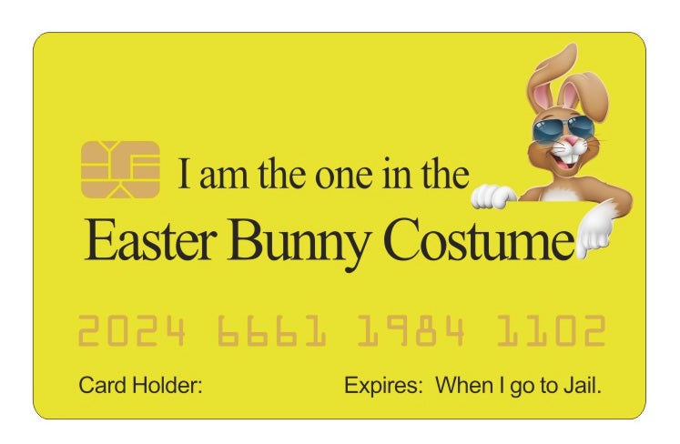 Official Easter Bunny Costume Card™ (4 PACK) Free Shipping.