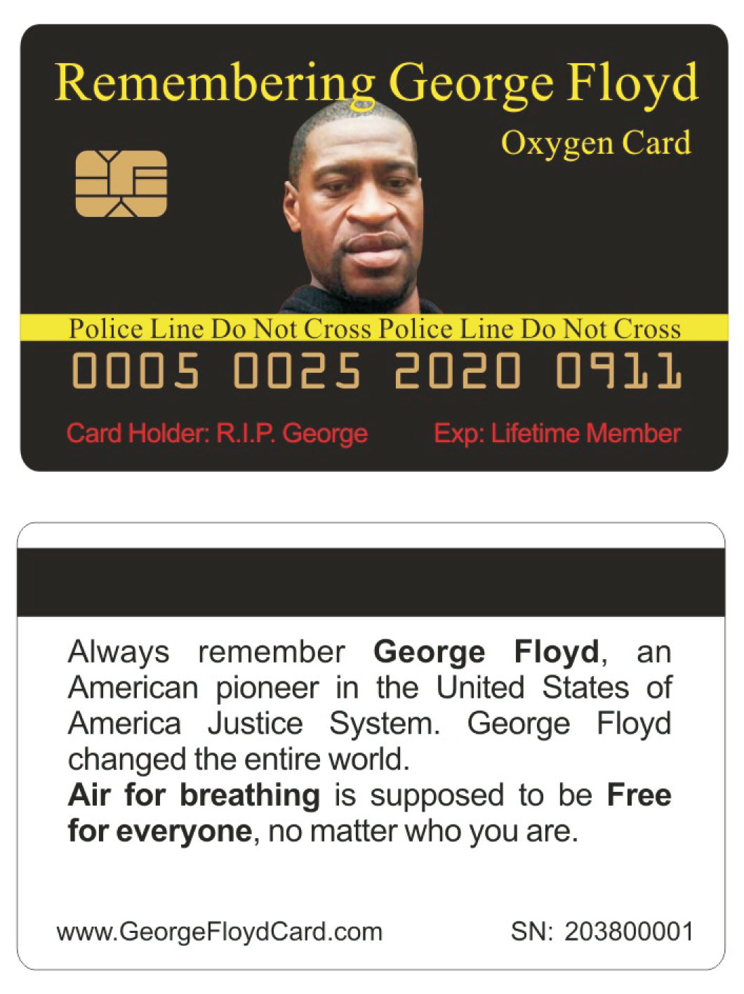Official Remembering George Floyd Card™ (4 PACK) Free Shipping..