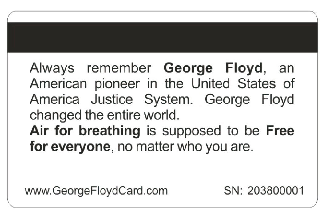 Official Remembering George Floyd Card™ (4 PACK) Free Shipping..