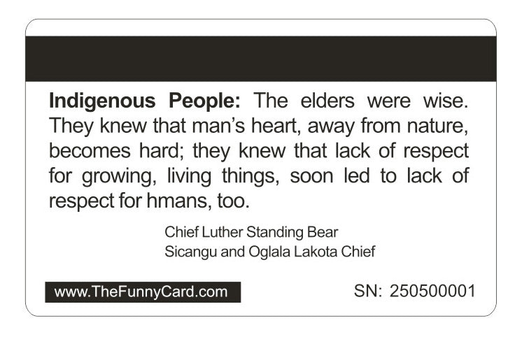 Official Indigenous Person Card™ (4 PACK) Free Shipping.