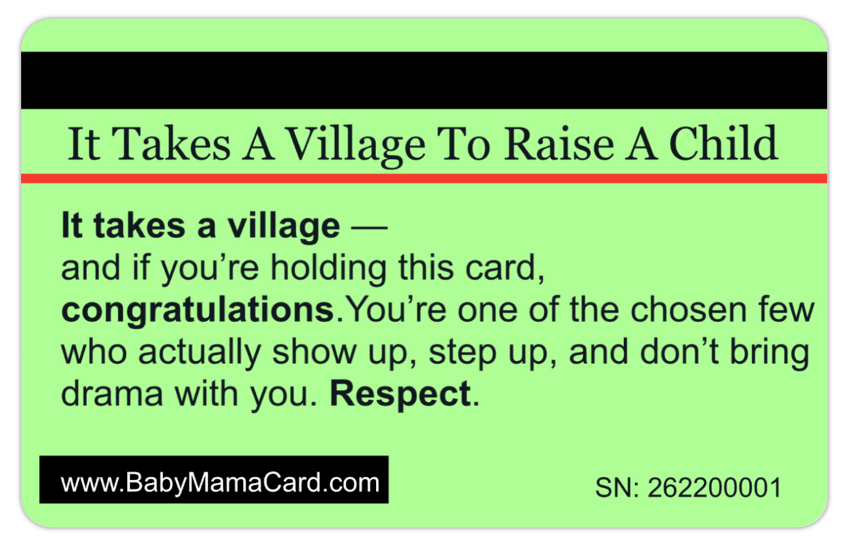 It Takes A Village To Raise A Child Card (8PACK)