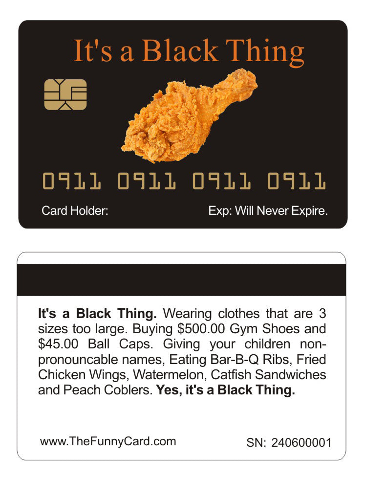 Official It's a Black Thing Card™ (8 PACK) Free Shipping.