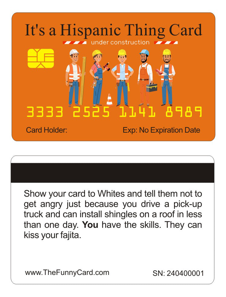 Official It's a Hispanic Thing Card™ (4 PACK) Free Shipping..