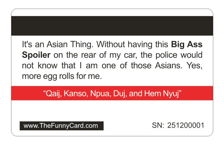 Official It's an Asian Thing Card™ (4 PACK) Free Shipping.