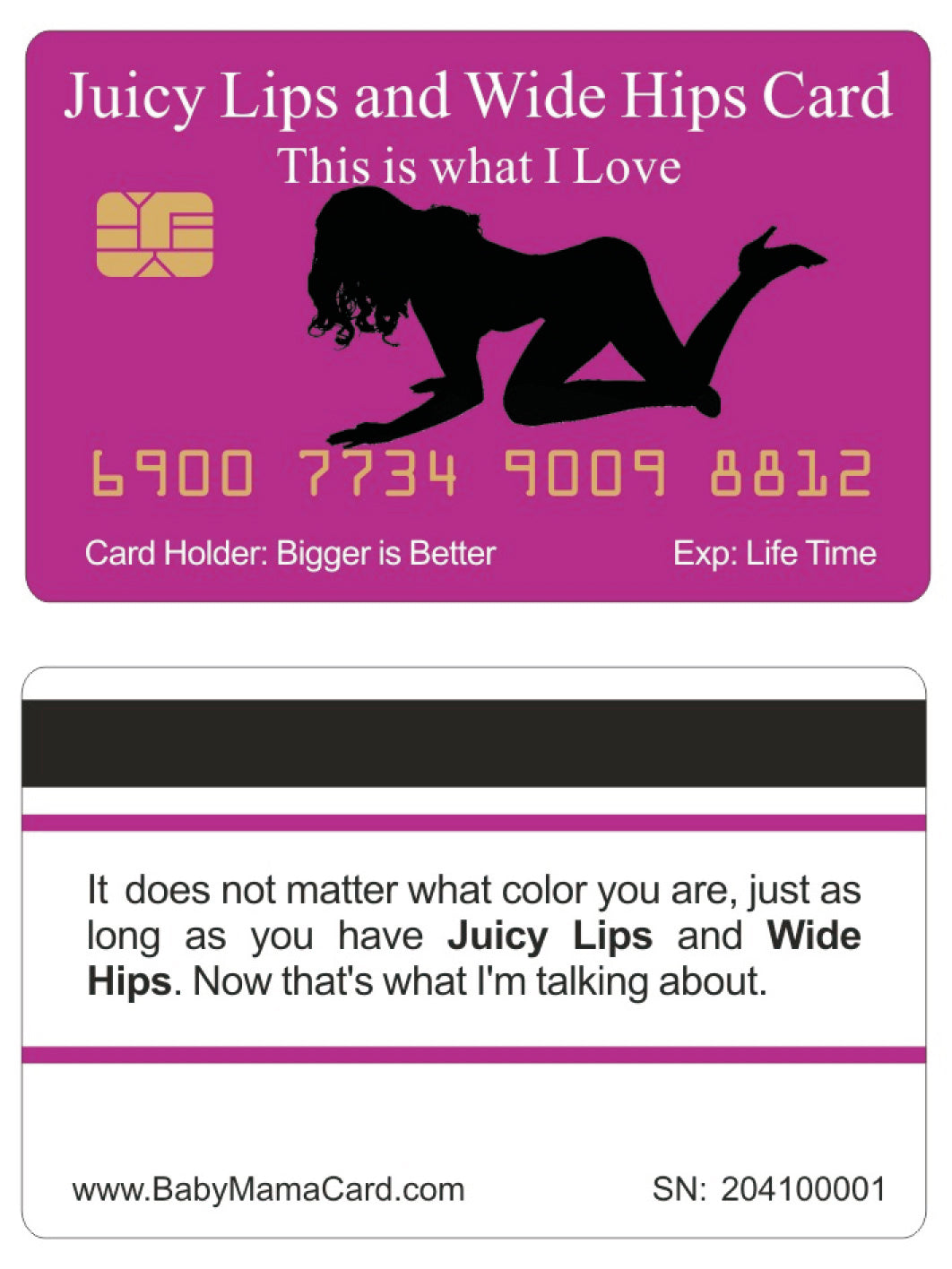 Official Juicy Lips and Wide Hips Card™ (8 PACK) Free Shipping..