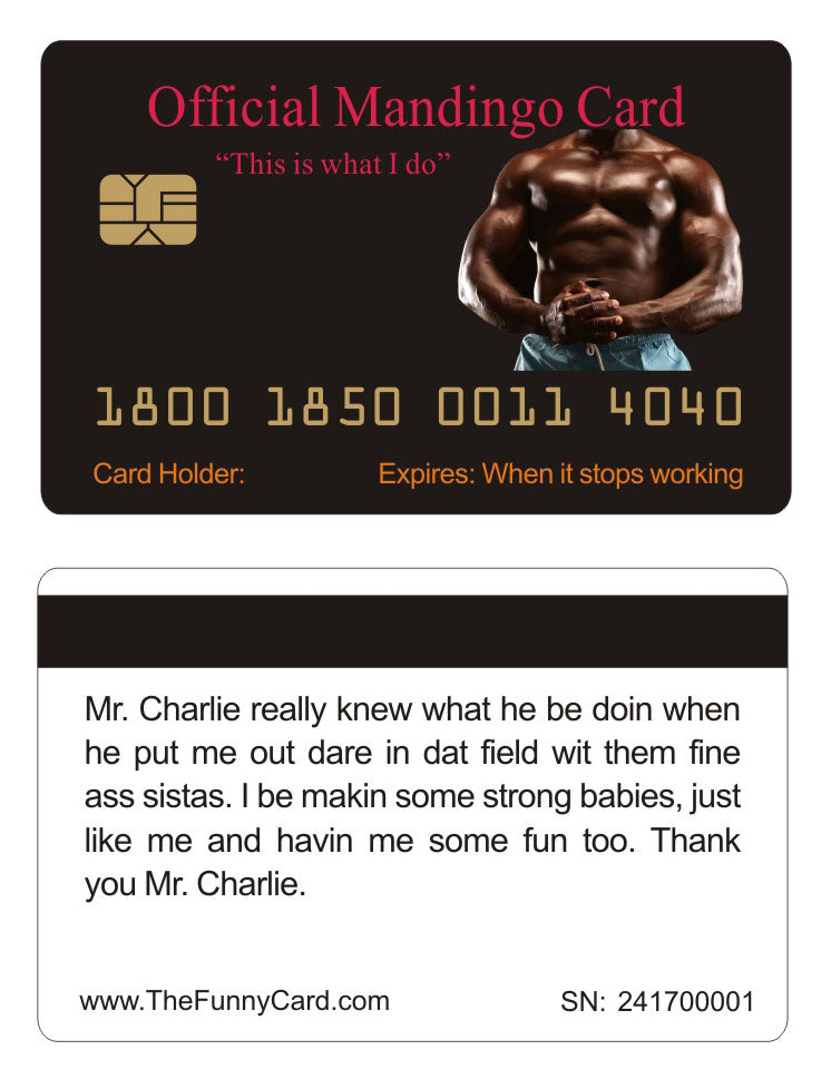 Official Mandingo Card™ (8 PACK) Free Shipping..