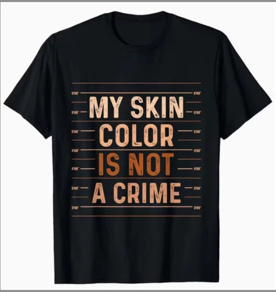 My Skin Color Is Not A Crime Card: 8 PACK (Free Shipping).