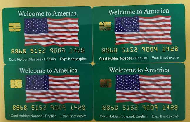 Official Welcome to America Card™ (8 PACK) Free Shipping..
