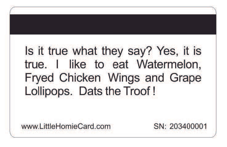 Official Little Homie Card™  (4 PACK) Free Shipping.