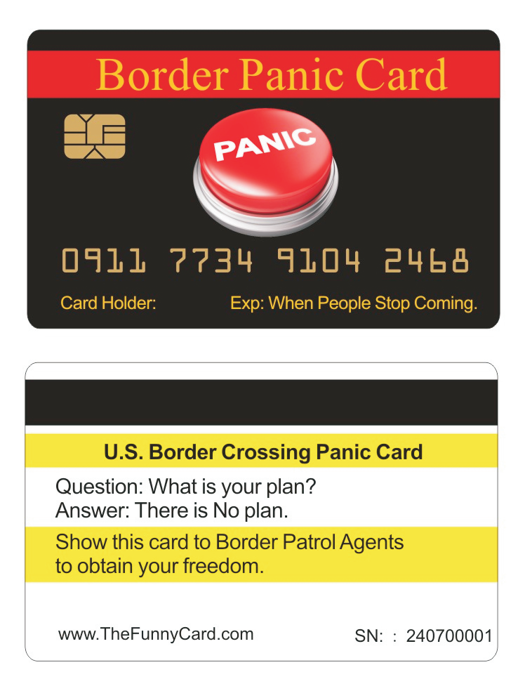 Official Border Panic Card 8 Pack (Free Shipping)