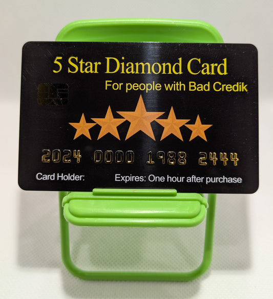 Official 5 Star Diamond Card™ (8 PACK) Free Shipping.