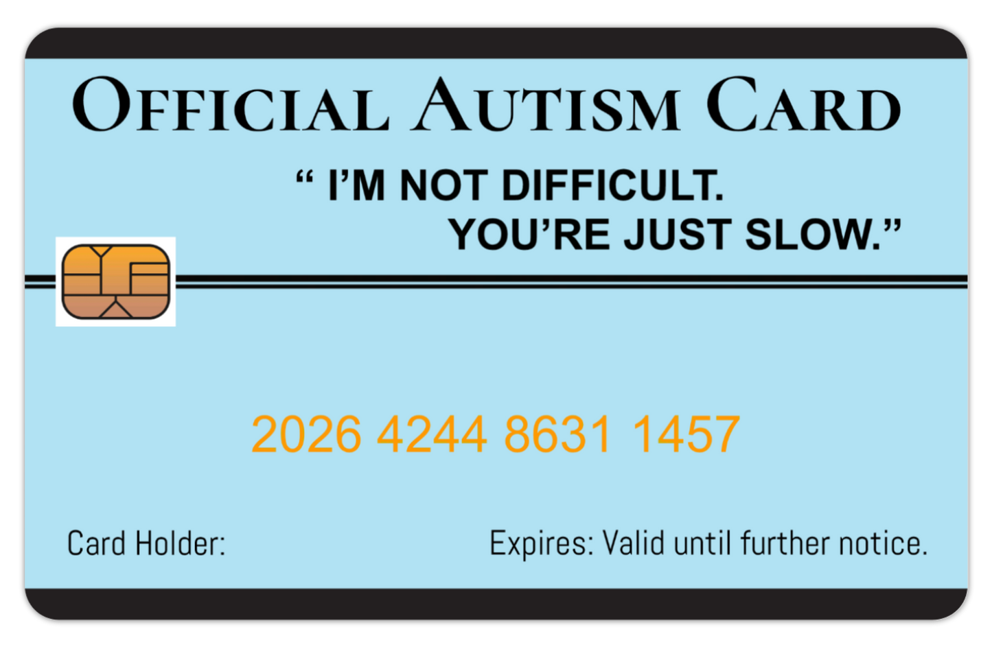Official Aromabug: Autism Card. 8 PACK (Free Shipping)