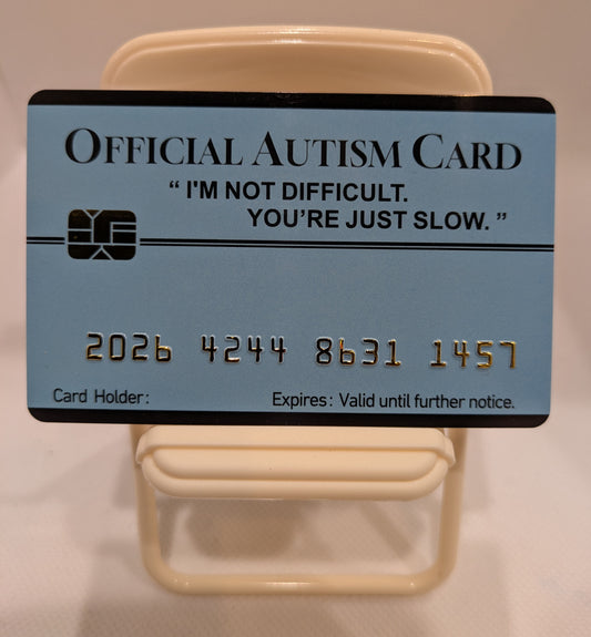 Official Autism Card. 8 PACK (Free Shipping)