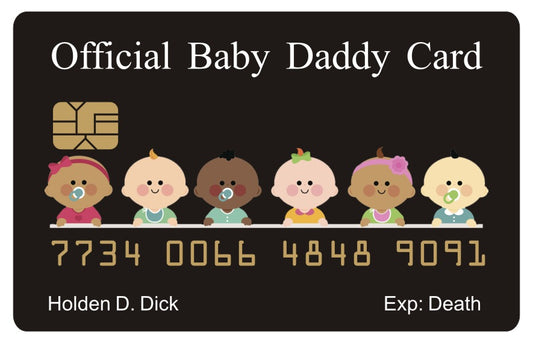 Official Baby Daddy Card™ (4 PACK) Free Shipping..