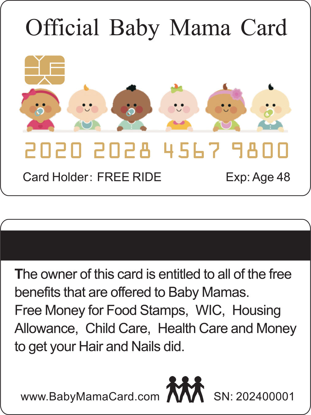 Official Baby Mama Card™ (4 PACK) Free Shipping..