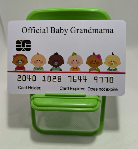 Official Baby Grandmama Card (8 PACK) Free Shipping.