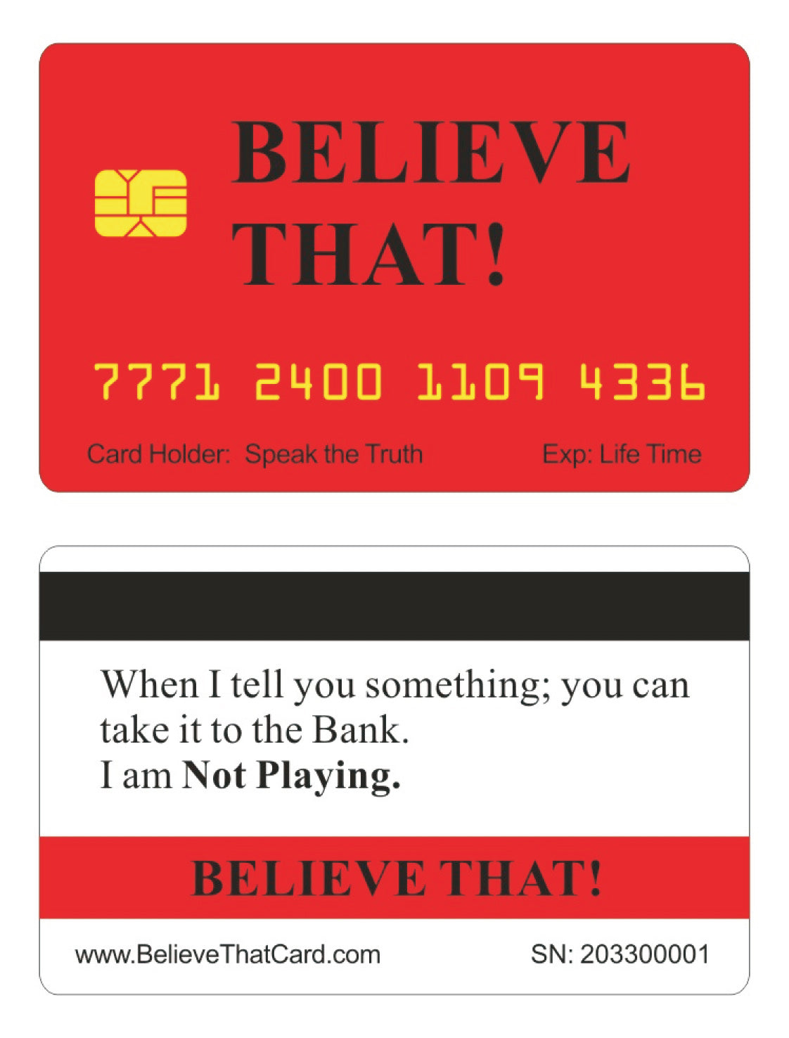 Official Believe That Card™ (4 PACK) Free Shipping..