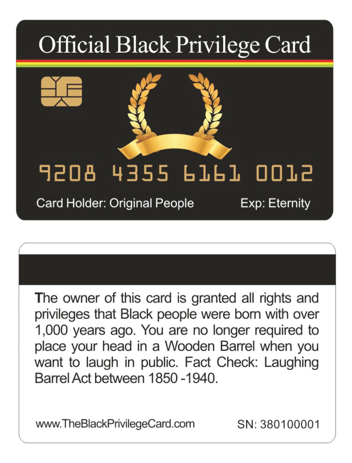 Official Black Privilege Card™ (4 PACK) Free Shipping..