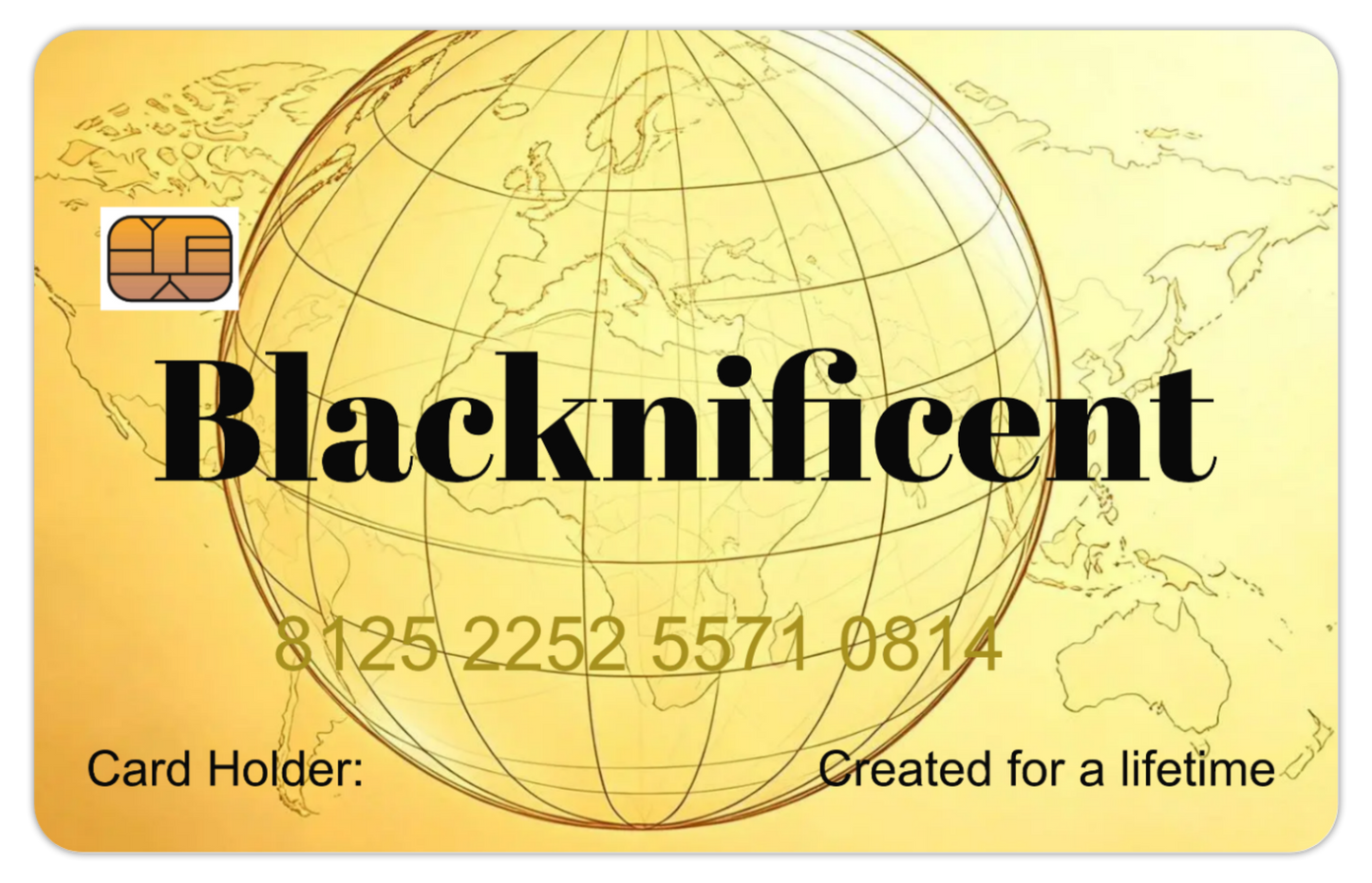 Official Blacknificent Card. 8 PACK  (Free Shipping)