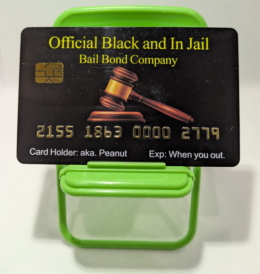 Official Black and In Jail Card™  Bail Bond Company (8 PACK) Free Shipping.