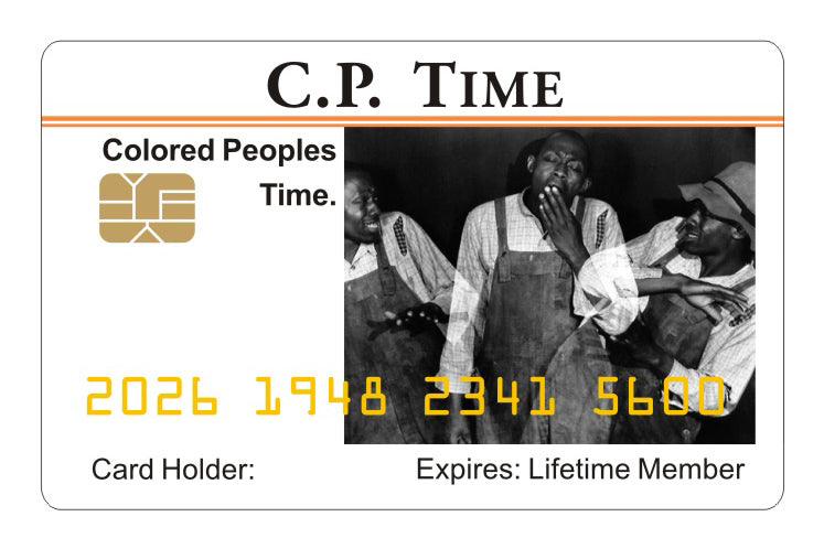 Official C.P. Time Card. 8 PACK  (Free Shipping)