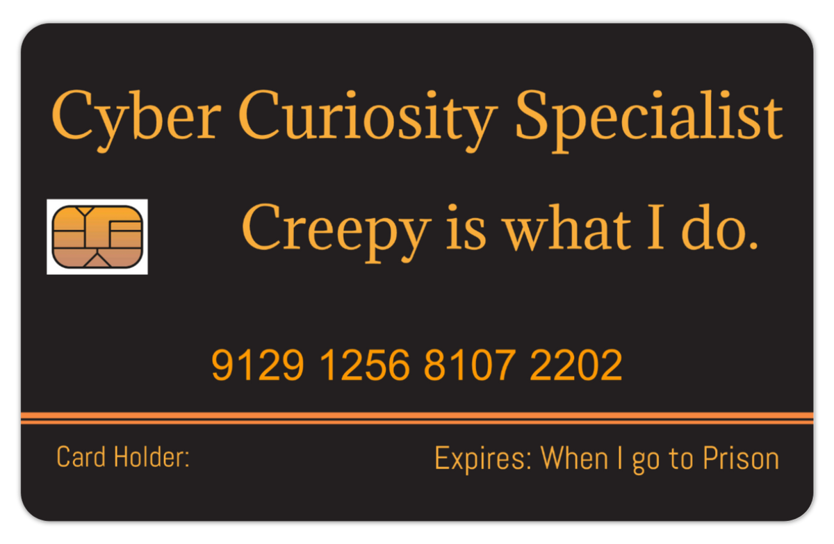 Cyber Curiosity Specialist Card  8 PACK (Free Shipping)
