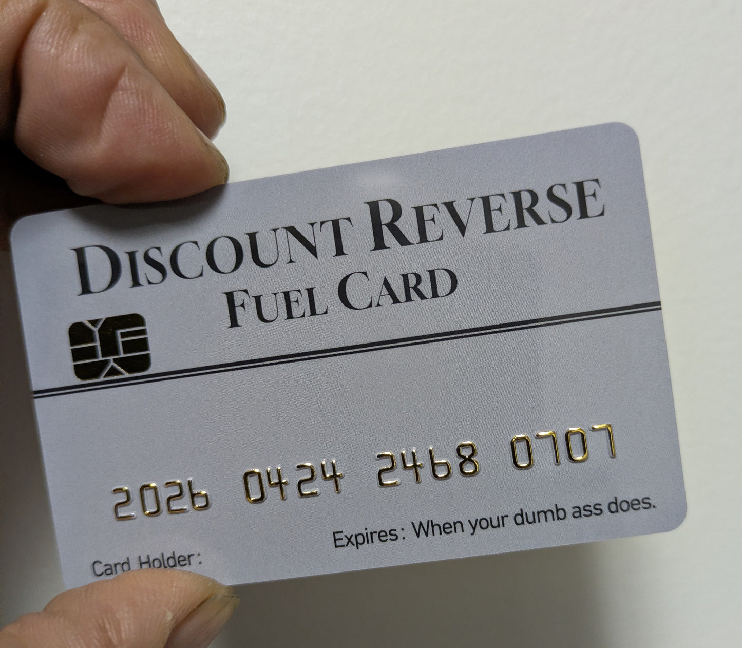 Official Discount Reverse Fuel Card 8 PACK (Free Shipping)