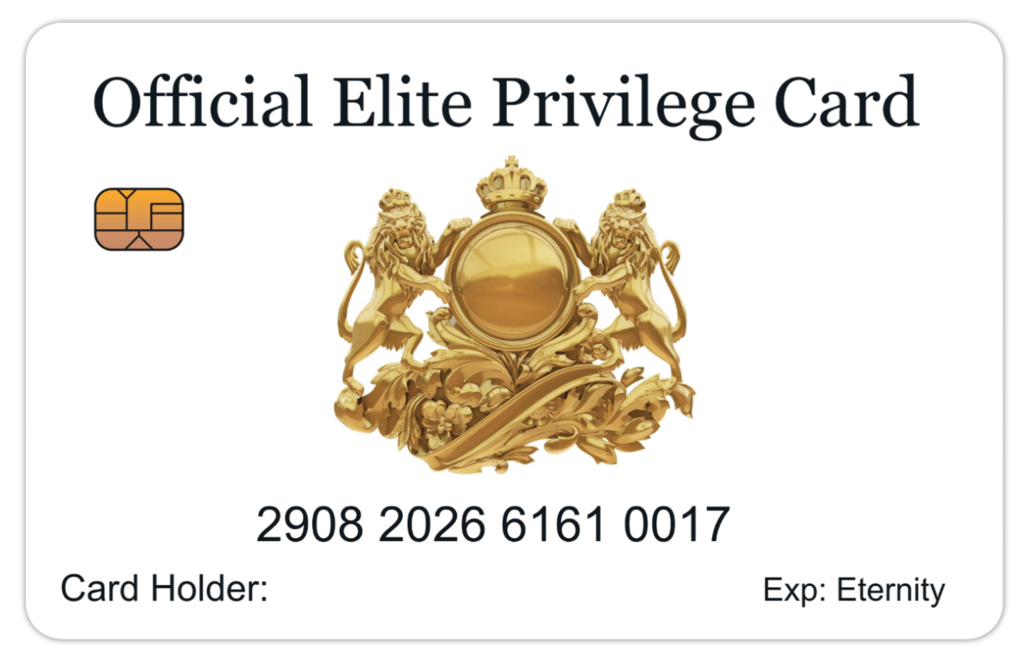 Official Elite Privilege Card 8 PACK (Free Shipping.