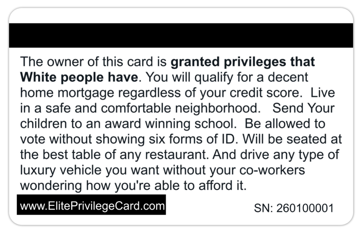 Official Elite Privilege Card 8 PACK (Free Shipping.