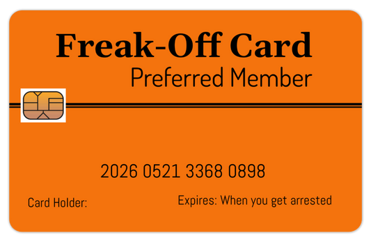 Official Freak-Off Card 8 PACK (Free Shipping)