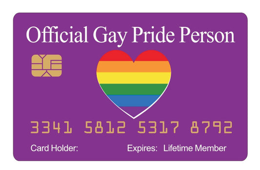 Official Gay Pride Person Card™ (4 PACK) Free Shipping.