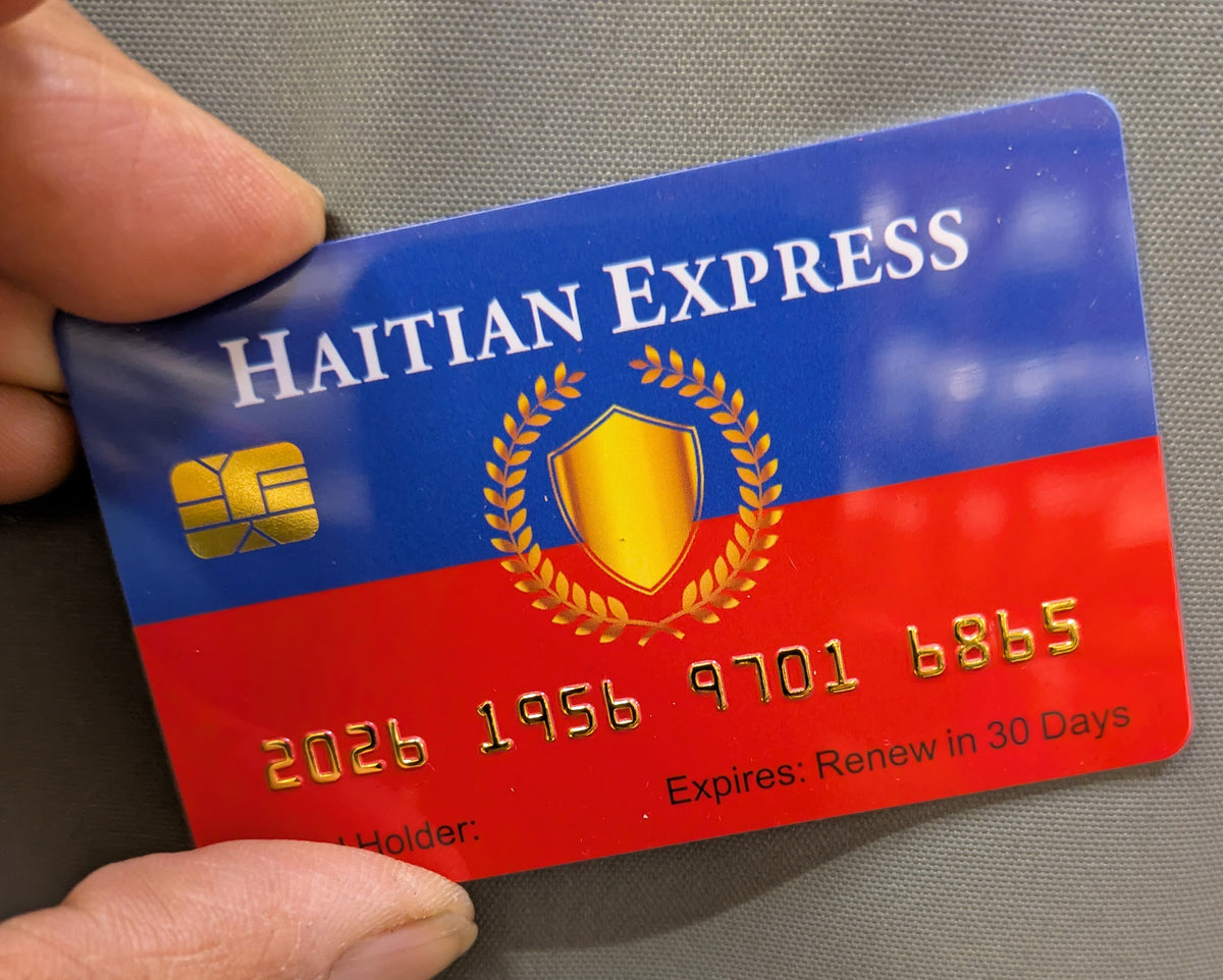 Official Haitian Express Card. 8 PACK  (Free Shipping)