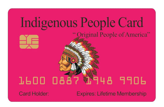 Official Indigenous Person Card™ (4 PACK) Free Shipping.