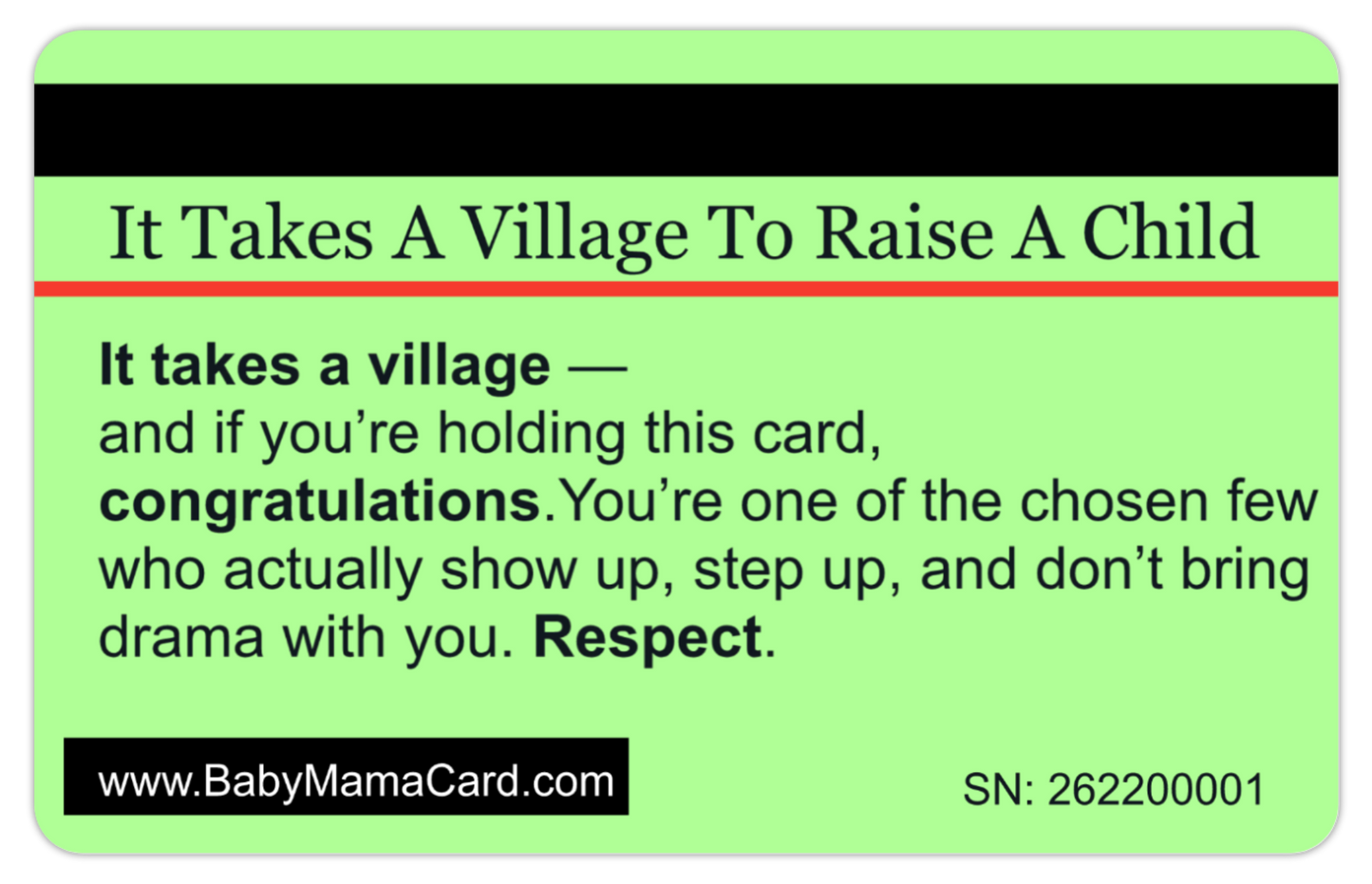 It Takes A Village To Raise A Child Card (8PACK)