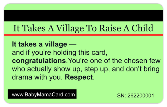 It Takes A Village To Raise A Child Card (8PACK)