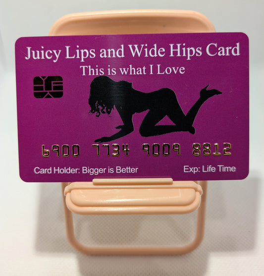 Official Juicy Lips and Wide Hips Card™ (8 PACK) Free Shipping..