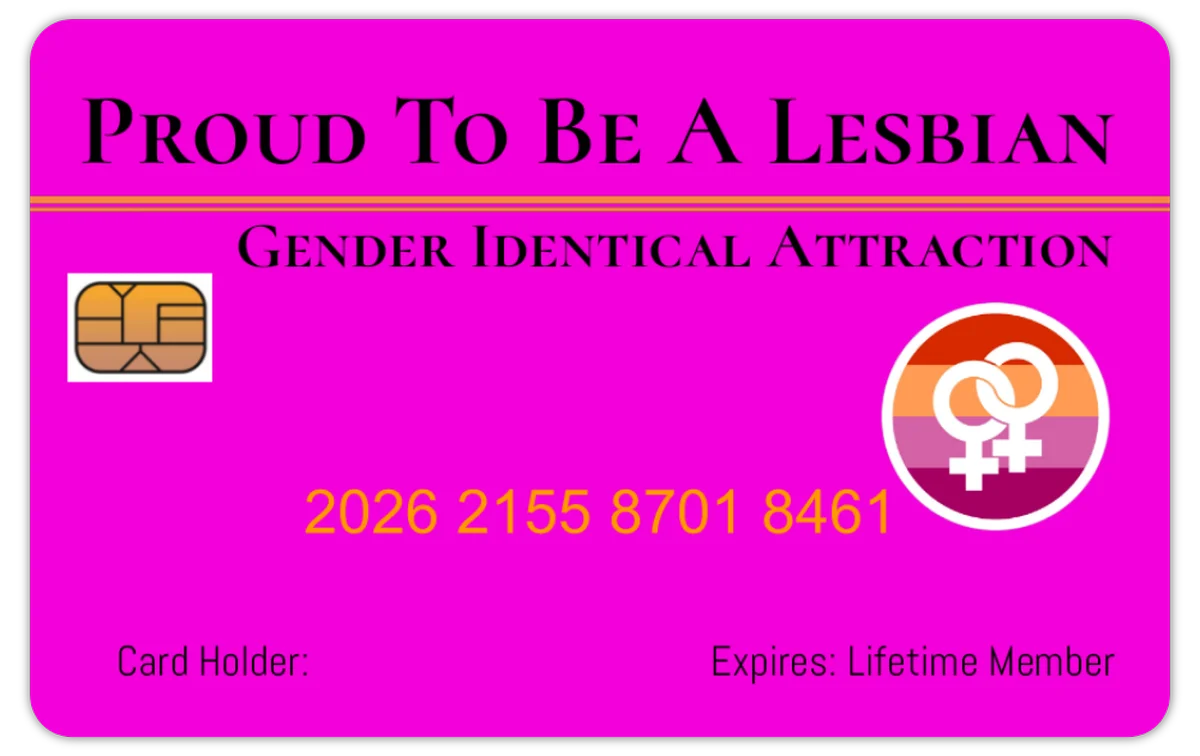 Official Proud to be a Lesbian Card. 8 PACK  (Free Shipping) (Copy)
