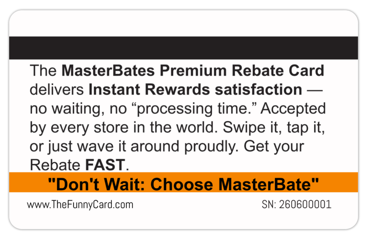 Official Master Bates Reward Card 8 PACK (Free Shipping).