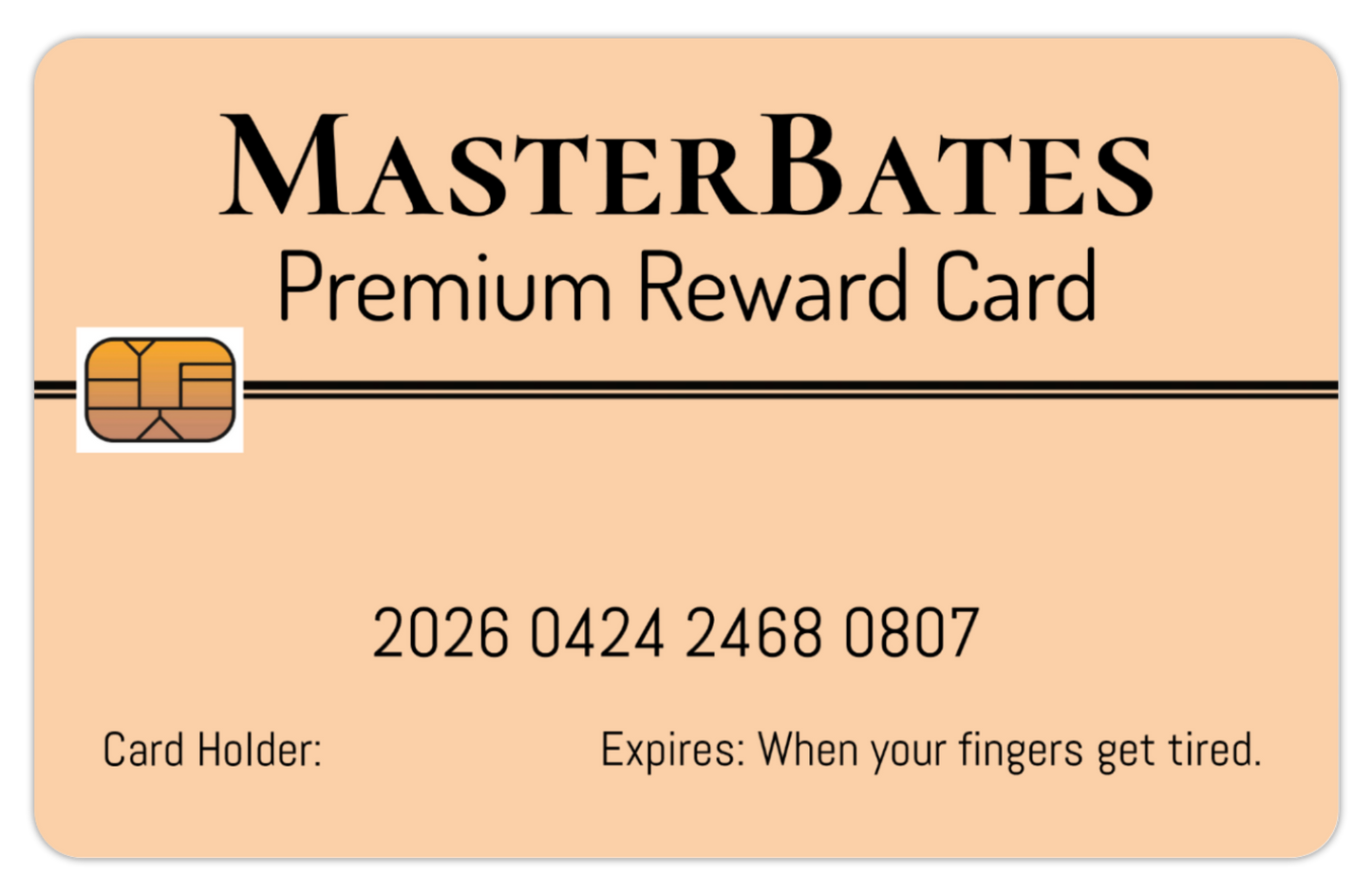Official Master Bates Reward Card 8 PACK (Free Shipping).