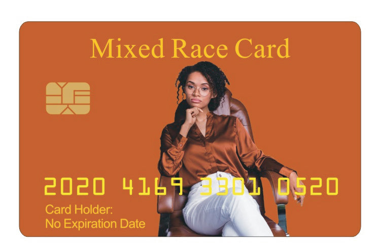 Official Mixed Race Person Card (4 PACK) Free Shipping.