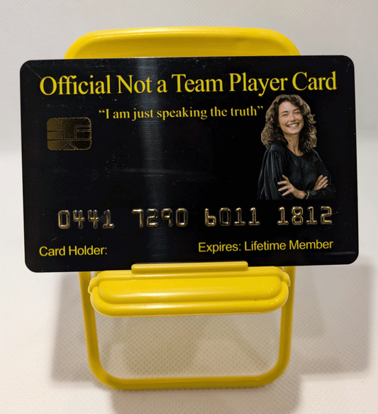 Official I Am Not A Team Player Card™ (8 PACK) Free Shipping..