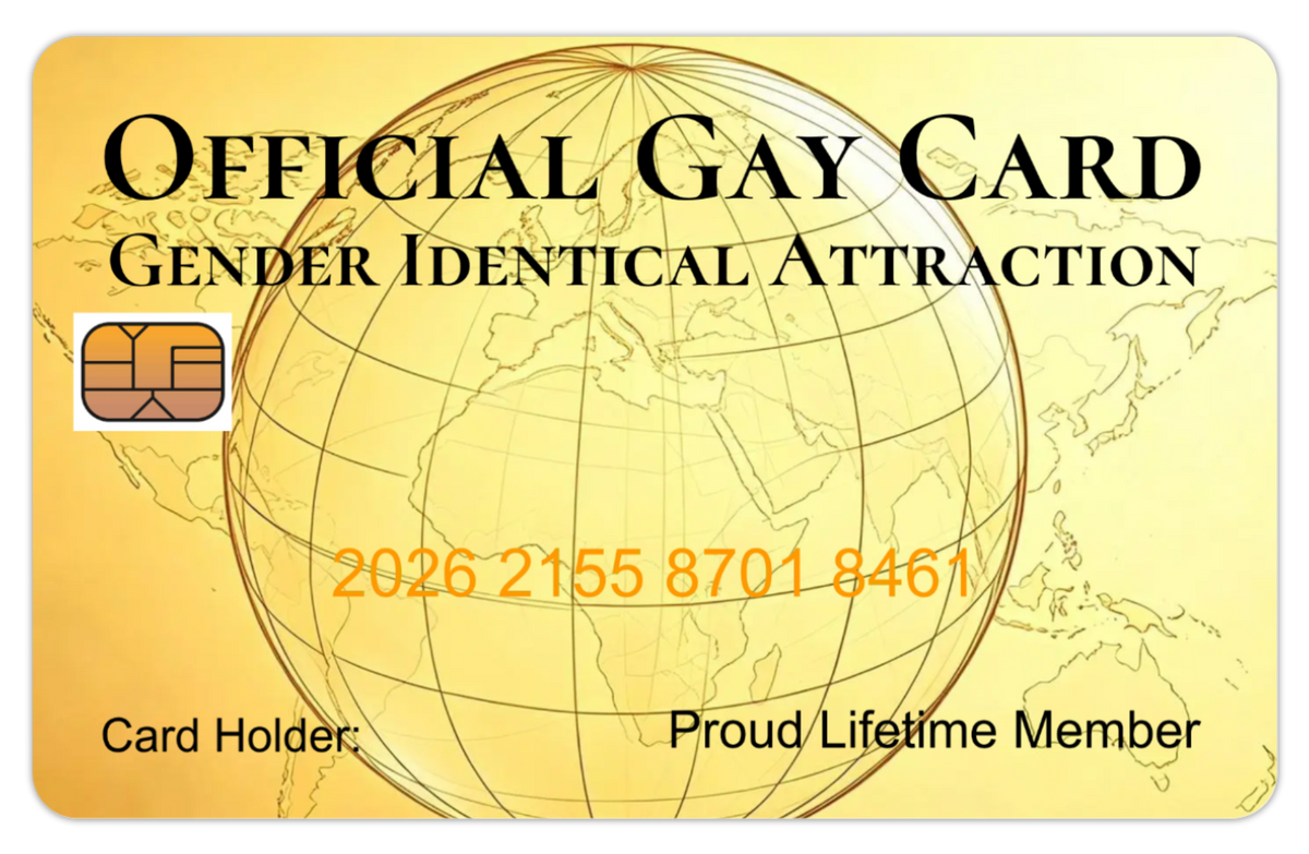 Official Gay Card. 8 PACK  (Free Shipping)
