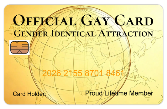 Official Gay Card. 8 PACK  (Free Shipping)