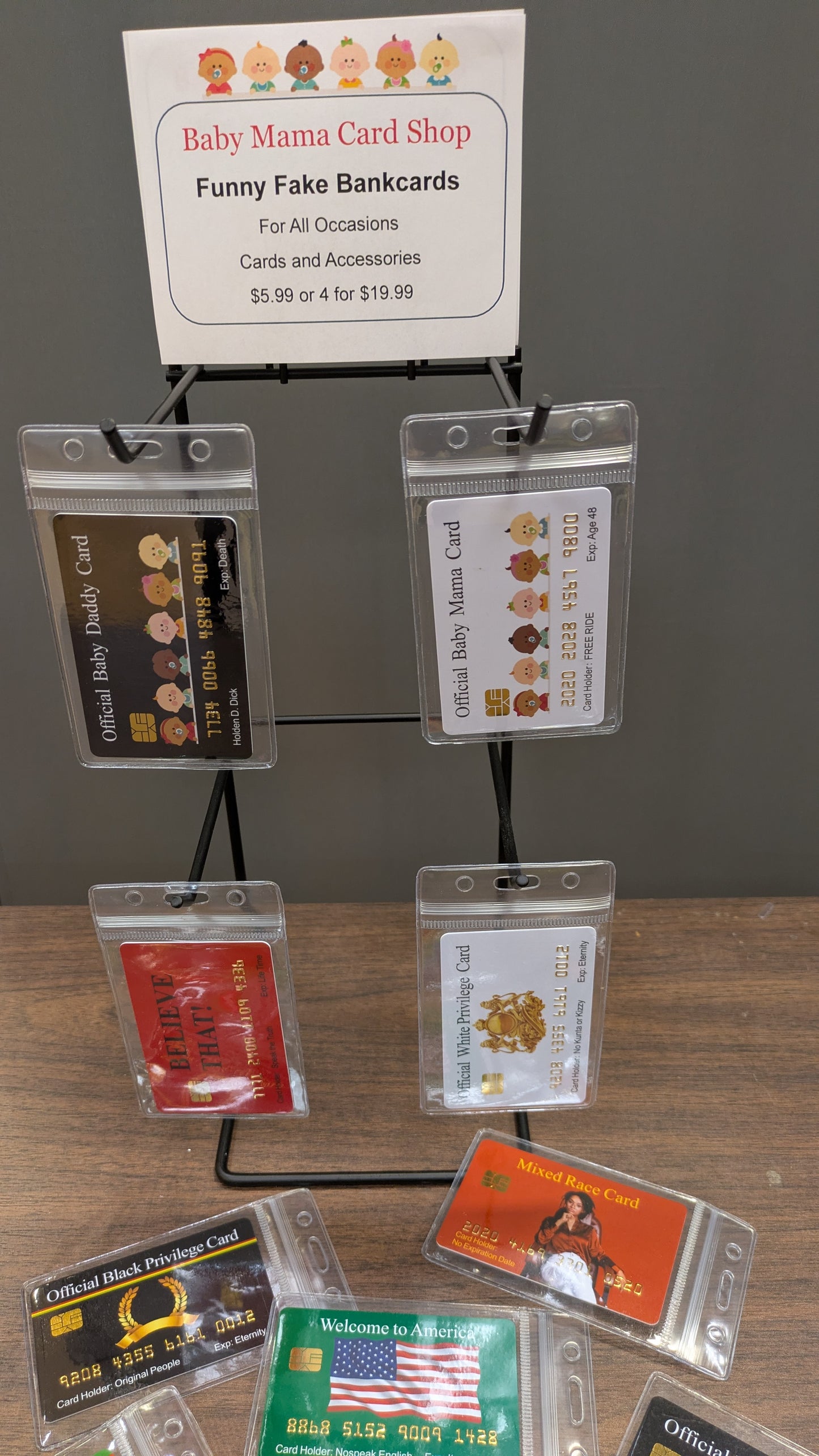 Point of Purchase Card Display Rack: 2 PACK