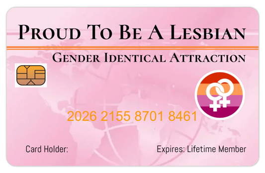 Official Proud To Be A Lesbian Card. 8 PACK  (Free Shipping)