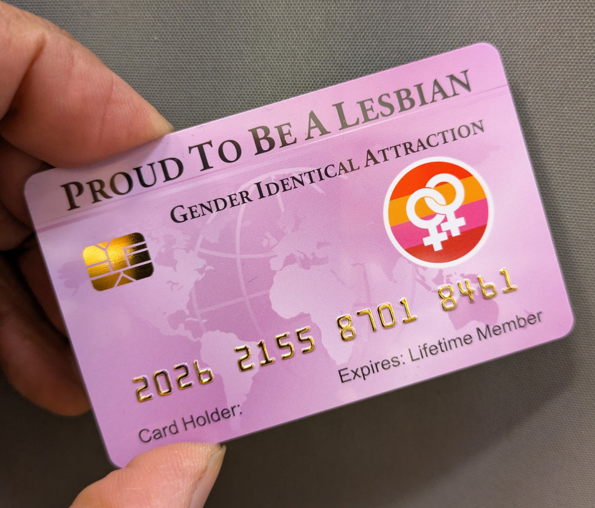 Official Proud To Be A Lesbian Card. 8 PACK  (Free Shipping)